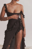 Ariela | Vestido Largo Con Volantes