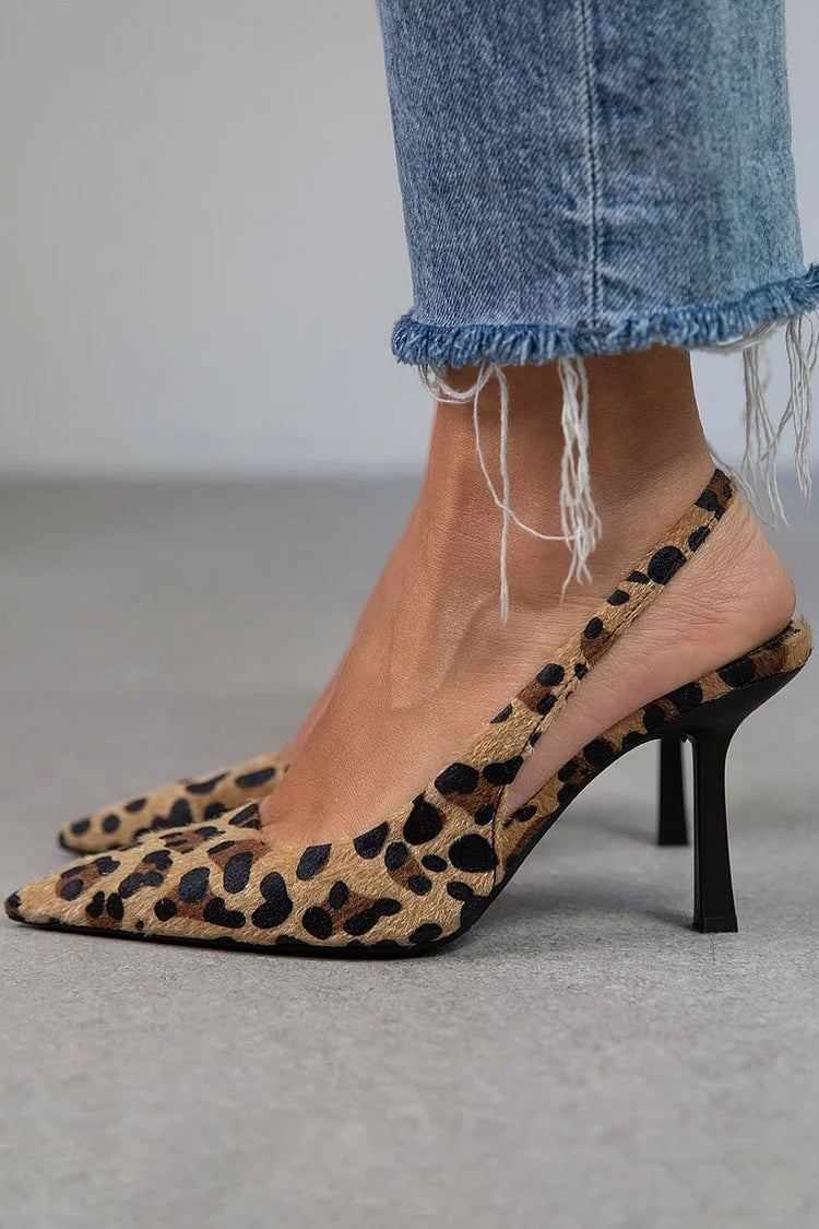 Avery™ | Escarpins D'Orsay imprimé léopard