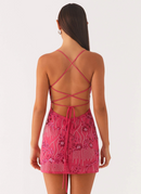 Robe à bretelles à paillettes
