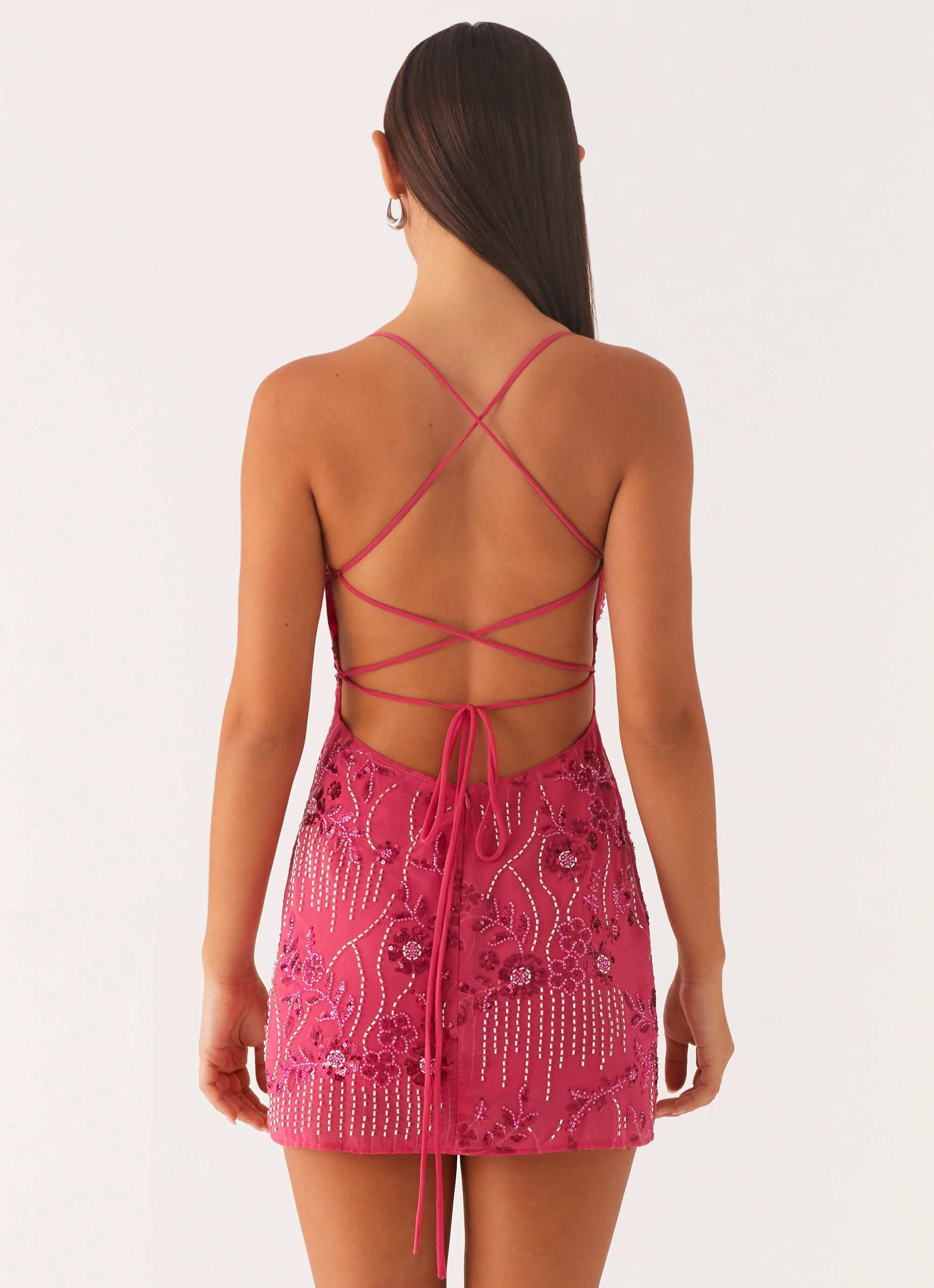 Robe à bretelles à paillettes