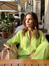 Natalia | Blouse avec fermeture éclair sur le devant et pantalon large