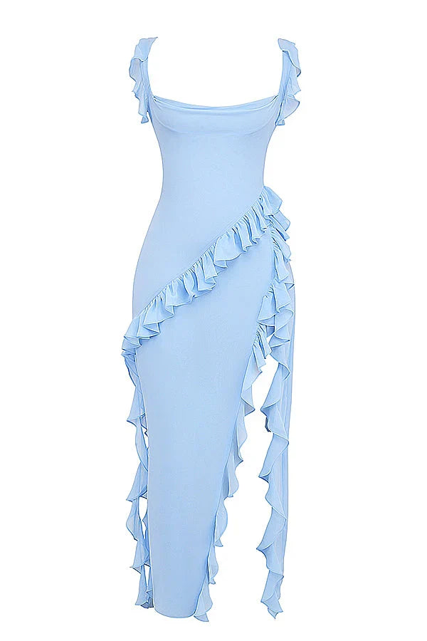 Ariela | Vestido Largo Con Volantes