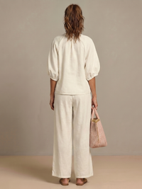 Natalia | Blouse avec fermeture éclair sur le devant et pantalon large