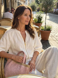 Natalia | Blouse avec fermeture éclair sur le devant et pantalon large