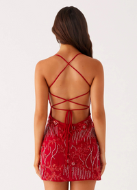 Robe à bretelles à paillettes