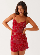 Robe à bretelles à paillettes