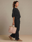 Natalia | Blouse avec fermeture éclair sur le devant et pantalon large