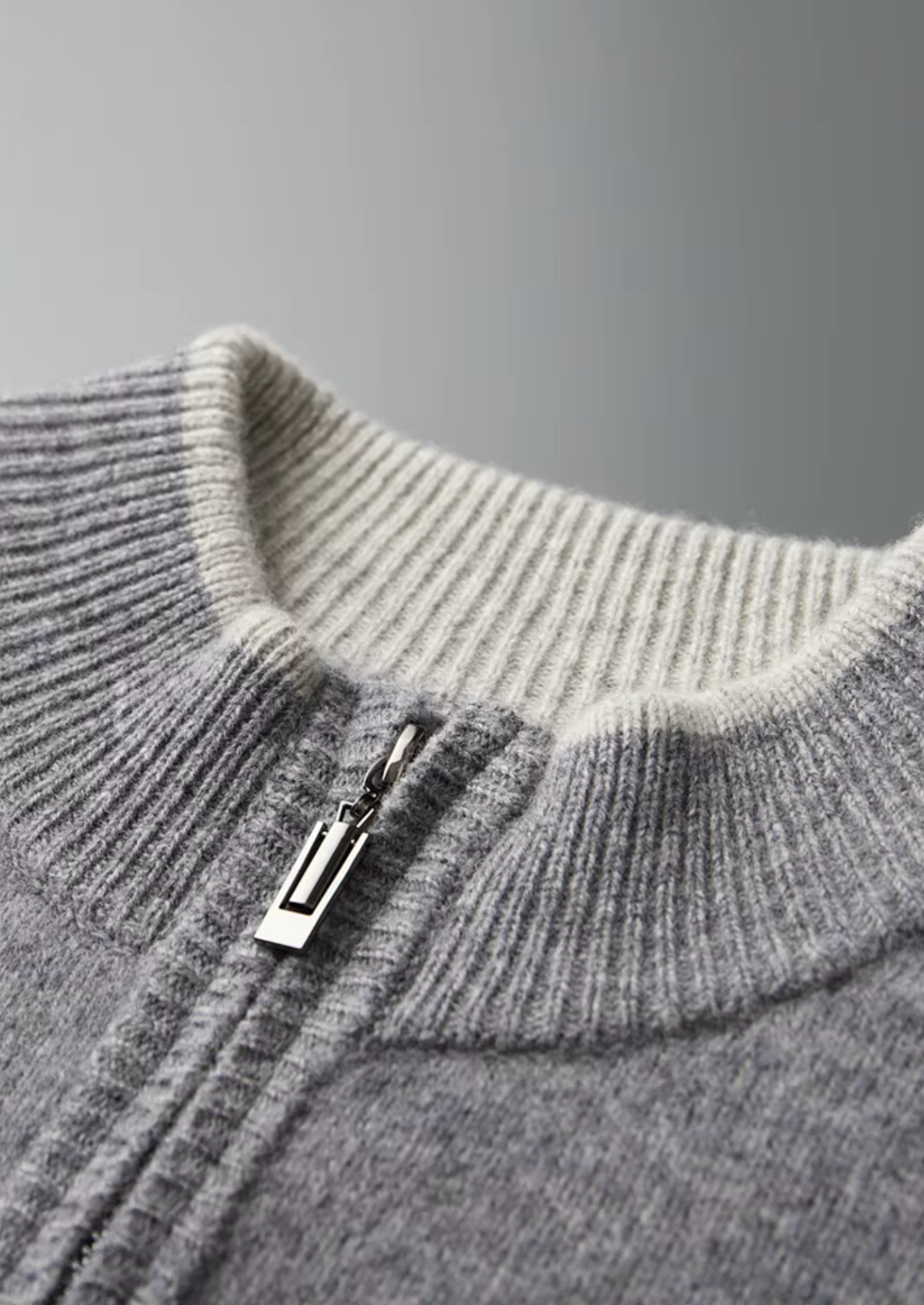 Cárdigan merino cremallera