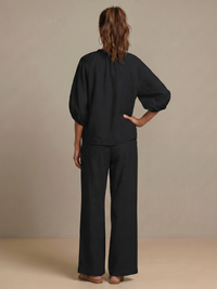 Natalia | Blouse avec fermeture éclair sur le devant et pantalon large