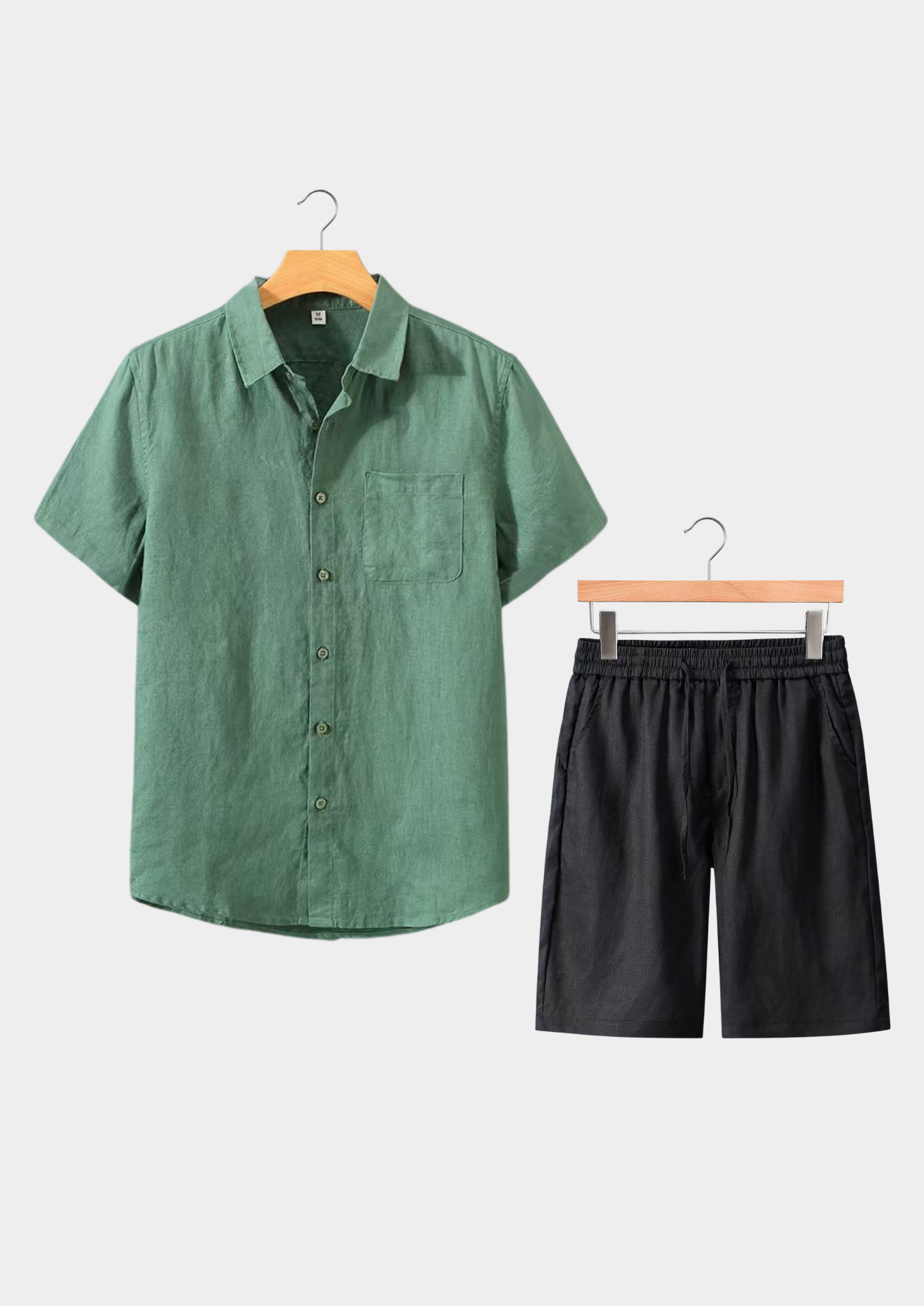 DOLCEVITA CONJUNTO DE VERANO DE MANGA CORTA - VERDE/NEGRO