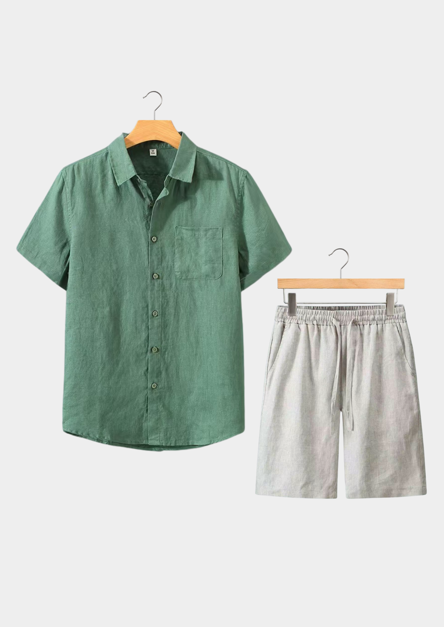 DOLCEVITA CONJUNTO DE VERANO DE MANGA CORTA - VERDE/BEIGE