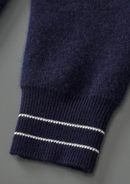 Cárdigan Polo de Lana Bicolor – Tejido Elegante y Cómodo