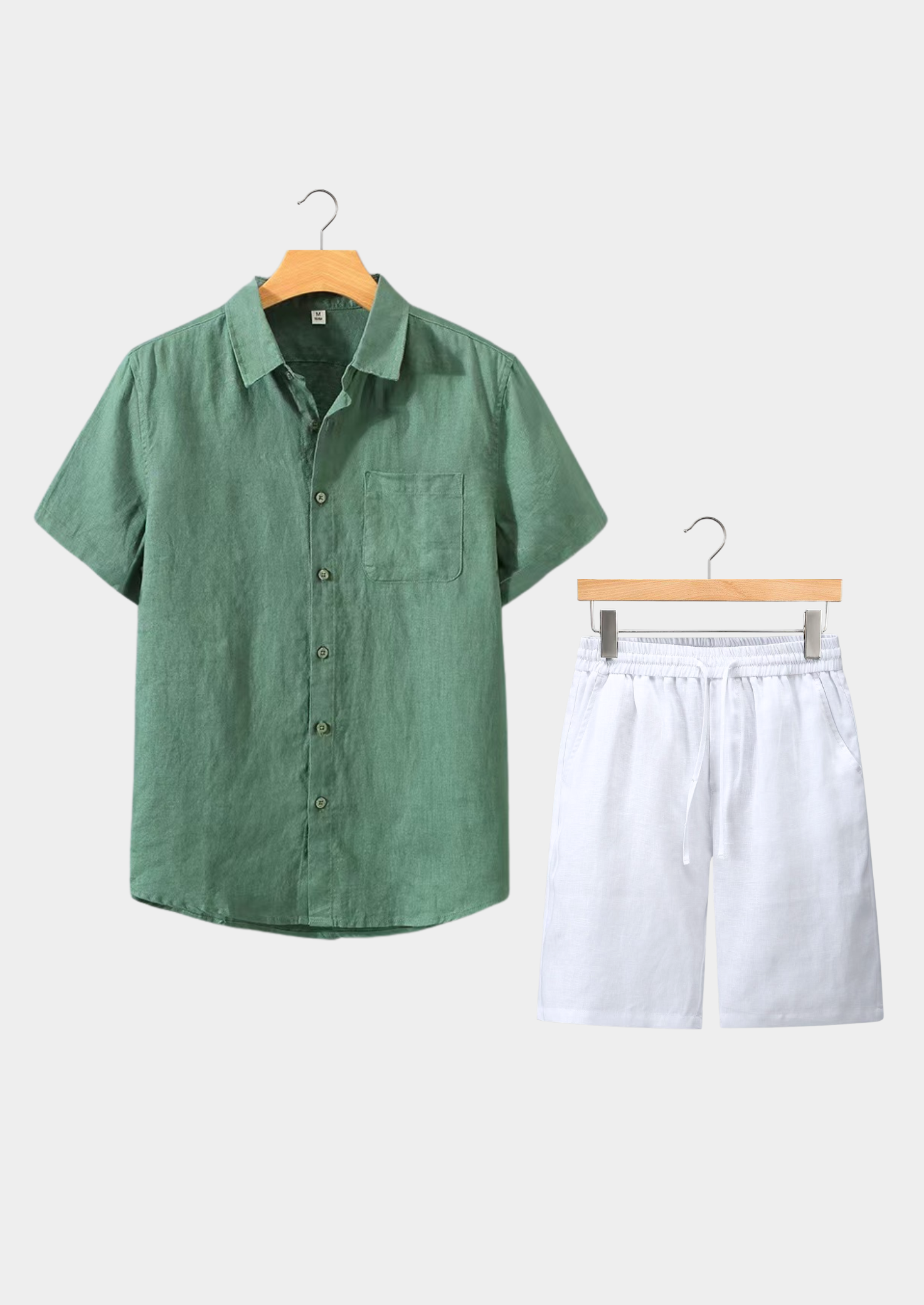 DOLCEVITA CONJUNTO DE VERANO DE MANGA CORTA - VERDE/BLANCO
