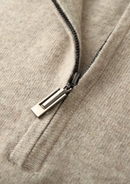 Suéter de lana de punto con media cremallera