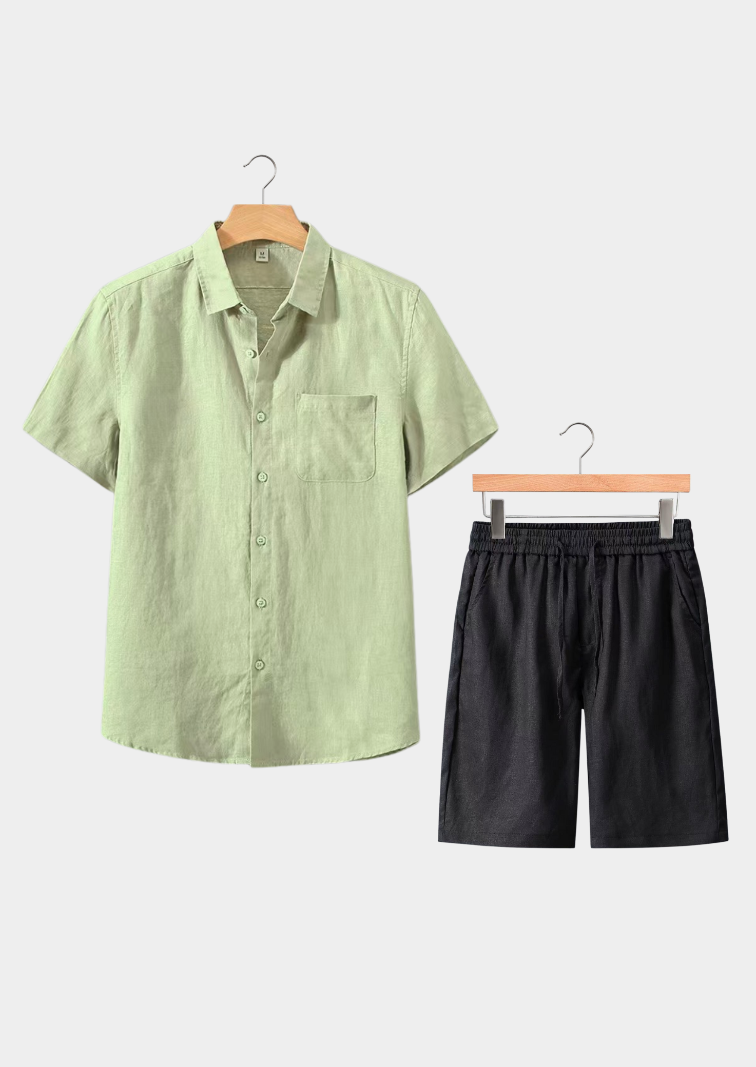 DOLCEVITA CONJUNTO DE VERANO DE MANGA CORTA - VERDE MENTA/NEGRO