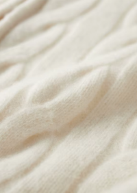 Cárdigan de lana con doble cremallera y punto cable