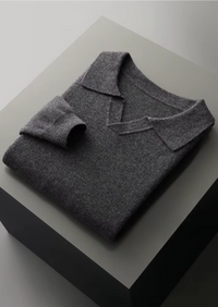 Polo de lana acanalado sin botones