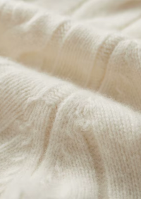 Cárdigan de lana con doble cremallera y punto cable