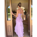 OLAYA - VESTIDO LARGO CON VOLANTES