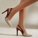 Amélie™ | Tacones slingback en contrast
