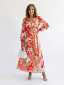 Althea | Vestido maxi floral de manga larga