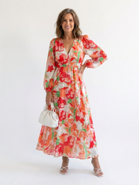 Althea | Vestido maxi floral de manga larga