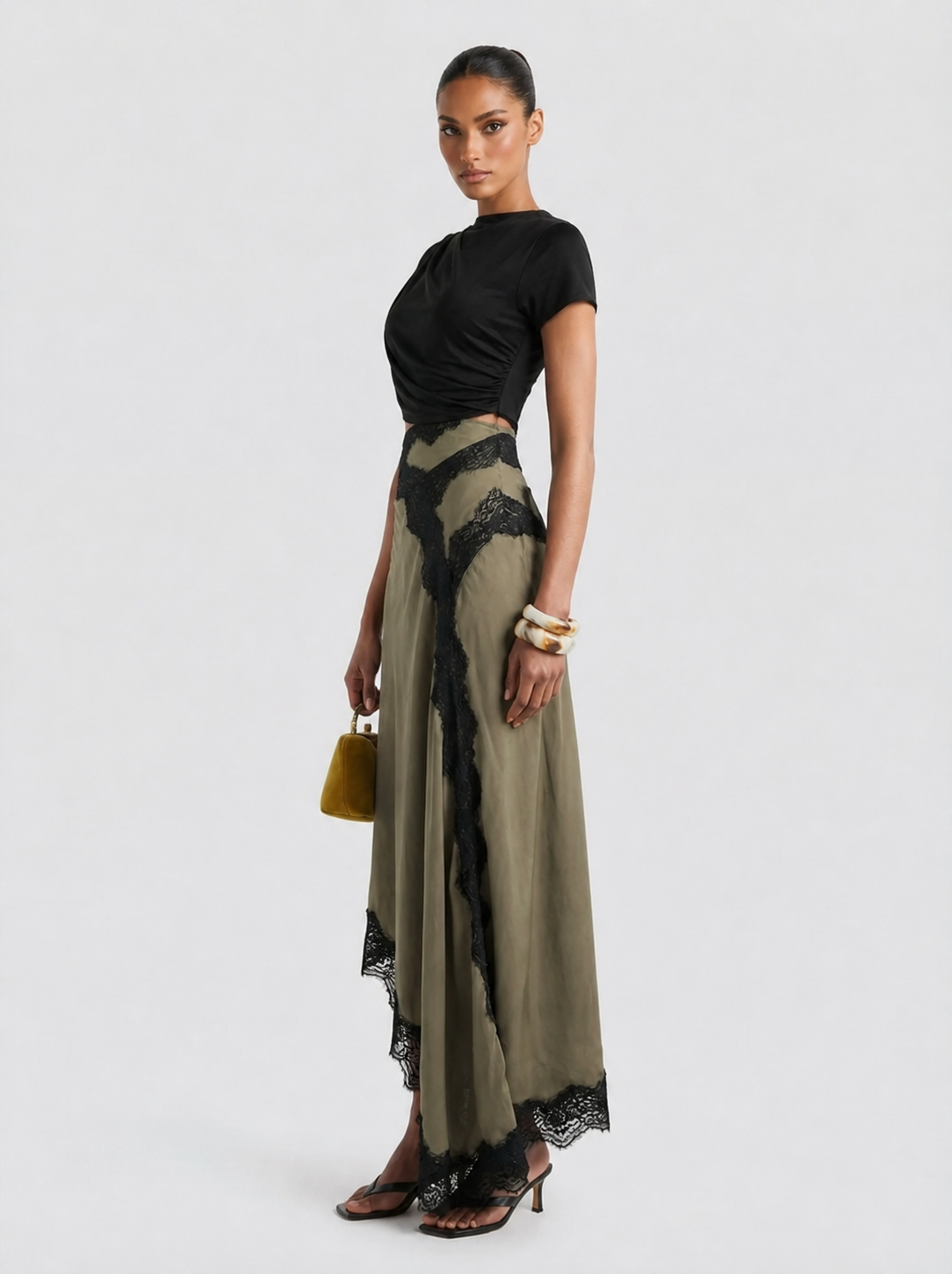 OLIVE | Conjunto Top y Falda Maxi de Encaje Edición Limitada