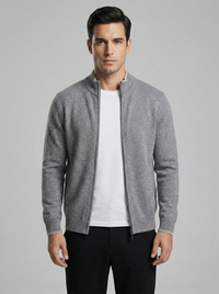 Cárdigan merino cremallera