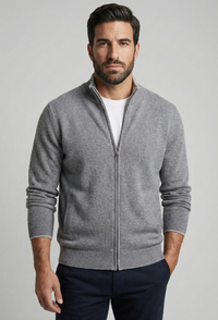 Cárdigan merino cremallera