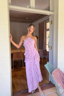 Eliza | Vestido maxi elegante con volantes para mujer