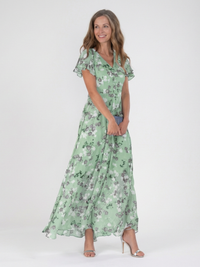 Montserrat | Robe longue en mousseline florale