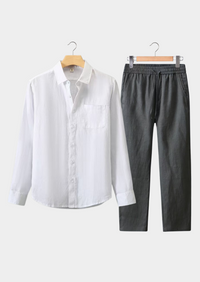 DOLCEVITA CONJUNTO DE VERANO DE MANGA LARGA - BLANCO/GRIS