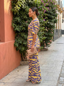 Lavinia | Ensemble fluide blazer peplum et pantalon palazzo