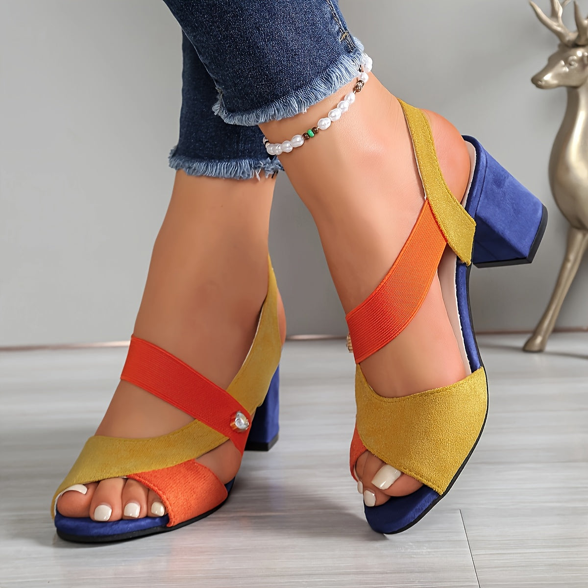 Elara™ | Tacones Cómodos con Tiras Cruzadas