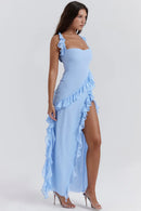 Ariela | Vestido Largo Con Volantes