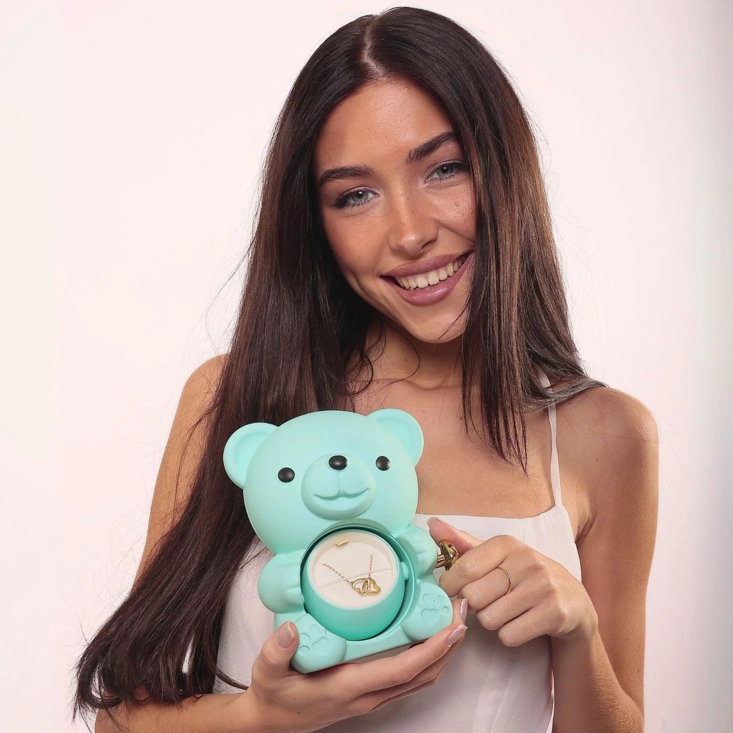 Oso eterno y collar personalizado