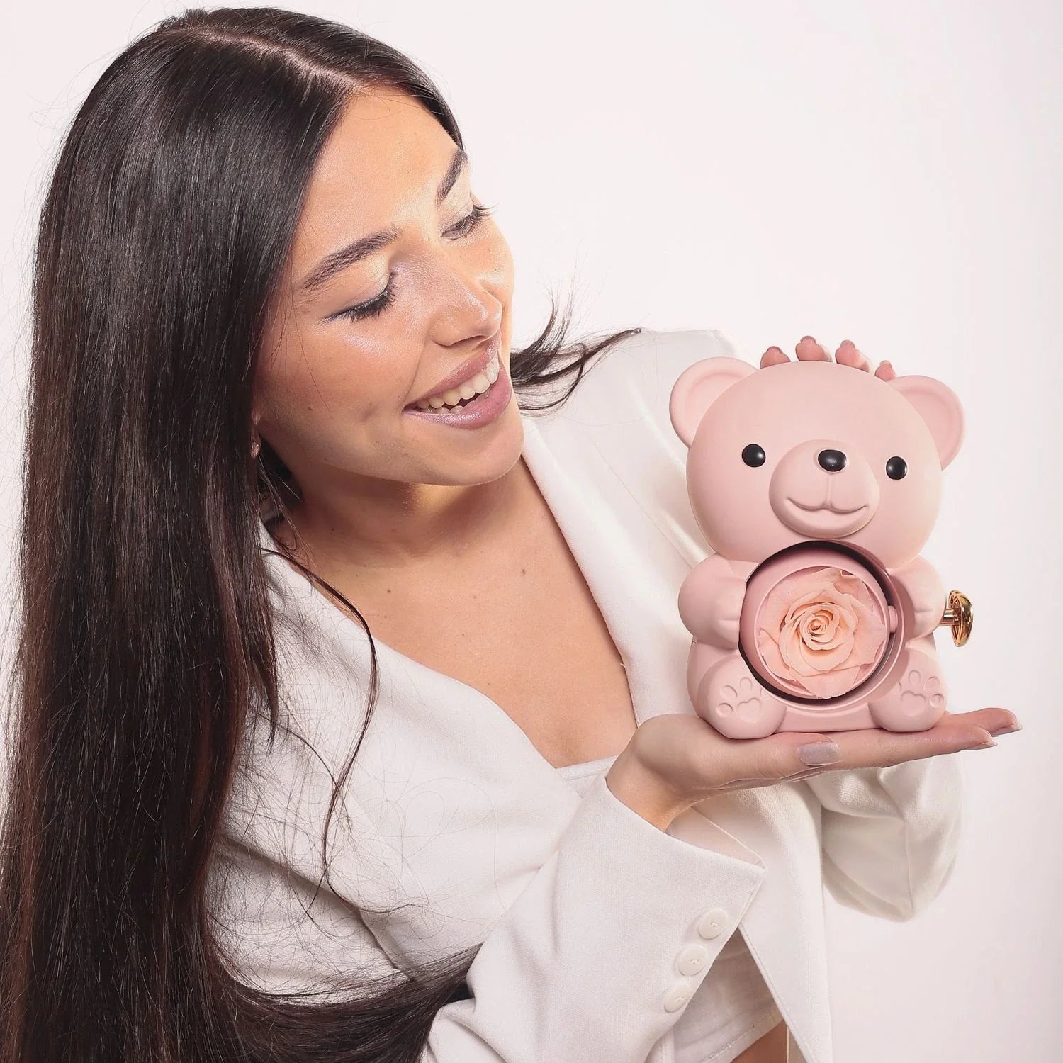 Oso eterno y collar personalizado