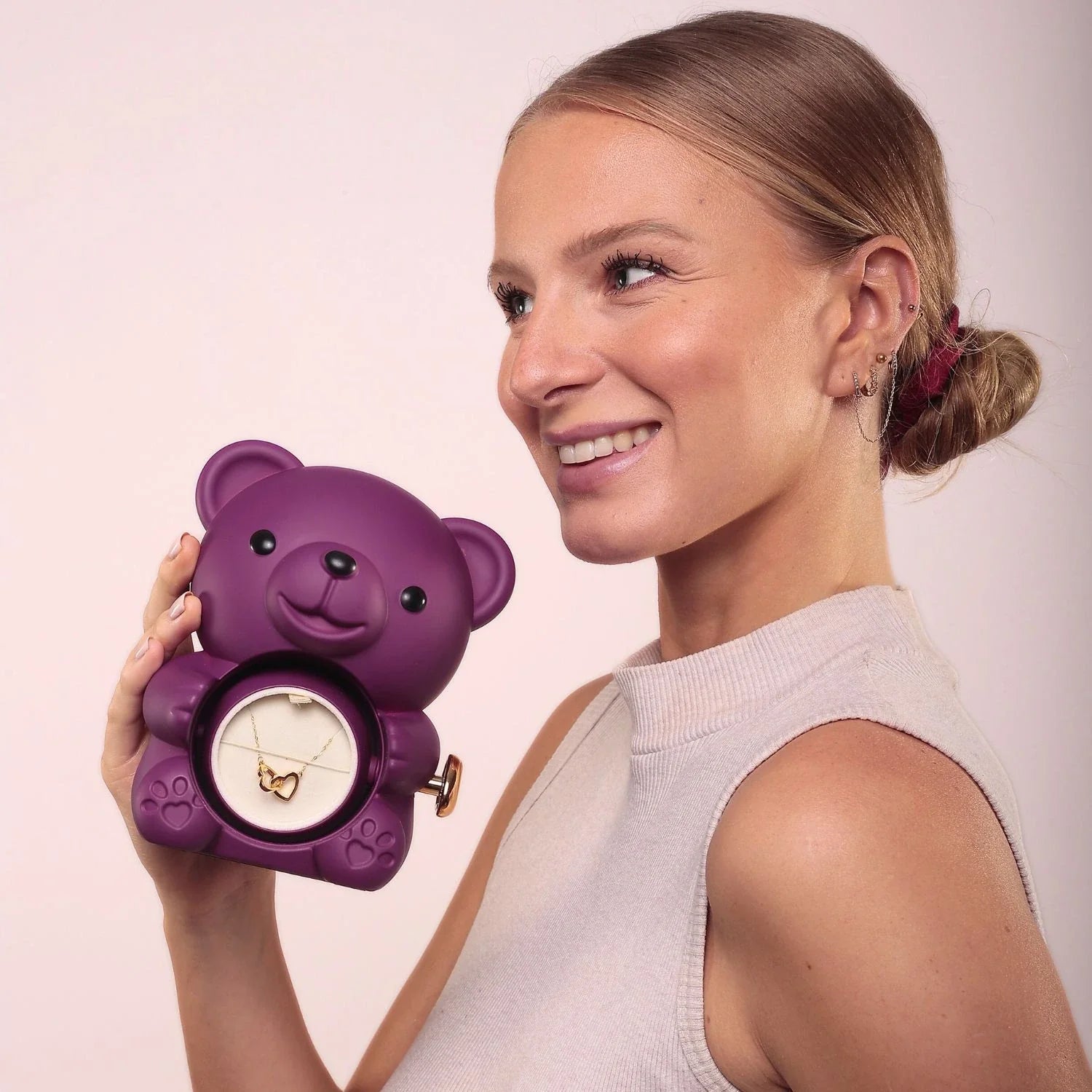 Oso eterno y collar personalizado