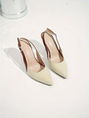 Amélie™ | Tacones slingback en contrast