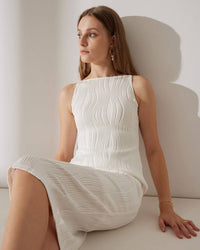 Festa | Vestido Elegamma textura ondulada