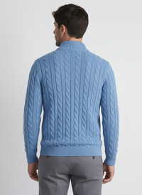 Jersey de Punto Trenzado con Cremallera