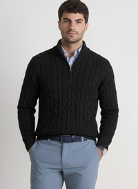 Jersey de Punto Trenzado con Cremallera