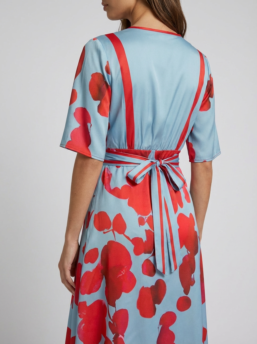 Pilar | Elegante vestido largo con escote profundo