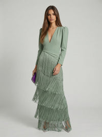 Salvia | Vestido Flecos