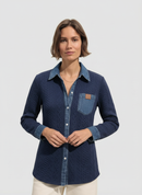 Lucía | Camisa de punto vaquera