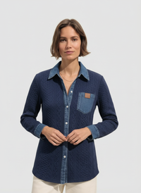 Lucía | Camisa de punto vaquera