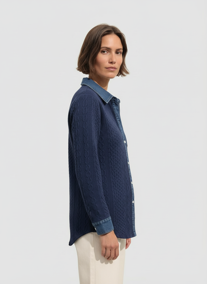 Lucía | Camisa de punto vaquera