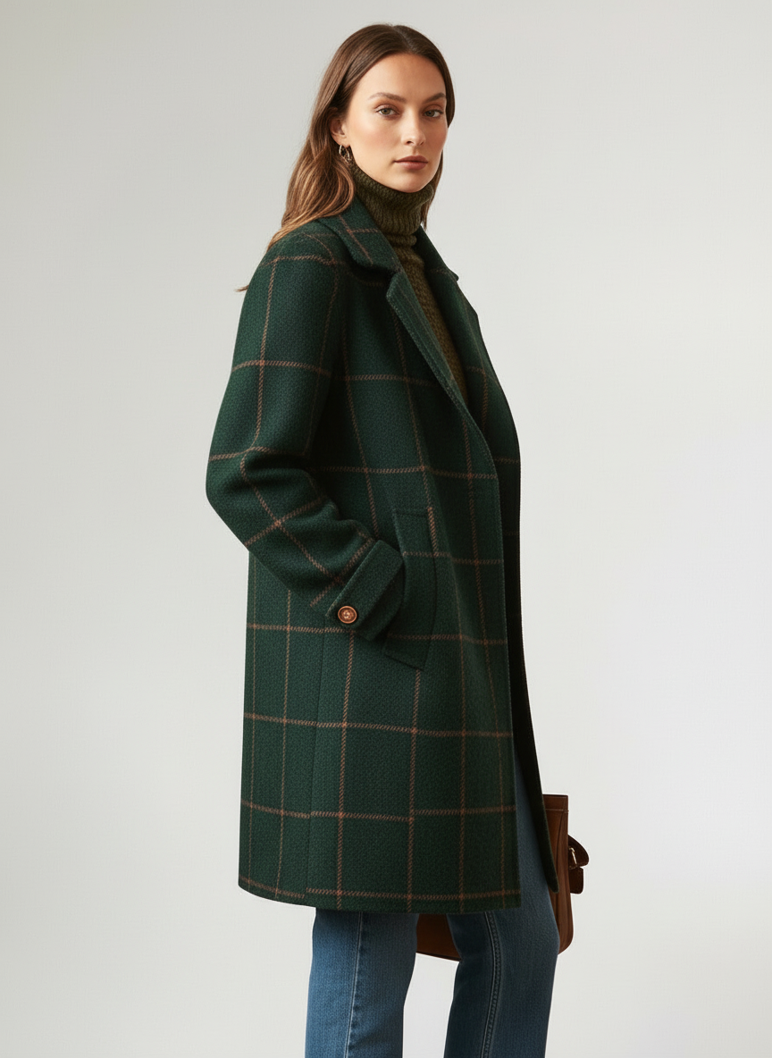 Fabiola™ | Abrigo clásico a cuadros