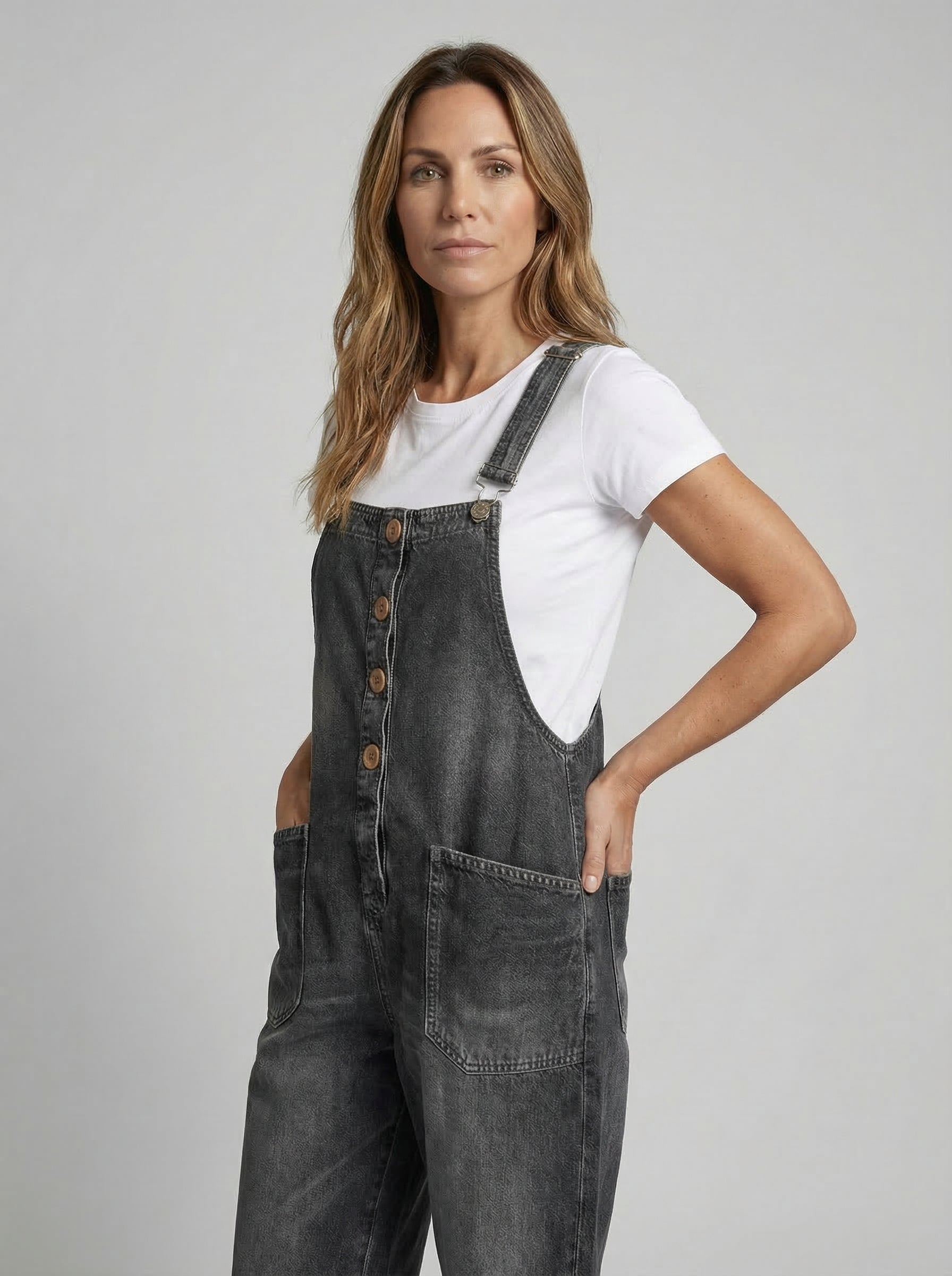 Rocio™ - Mono vaquero casual con hebilla ajustable.