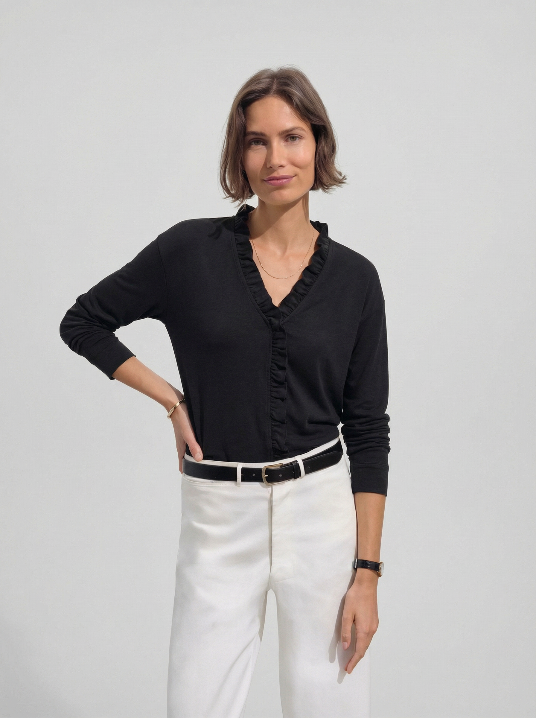 Indie | Blouse à volants et col en V
